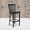 Mahogany Wood Seat/Black Metal Frame, variant on Emma + Oliver 2 Pack Black School House Back Metal Restaurant Barstool - Burgundy Vinyl Seat