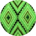 thumbnail image 1 of Ahgly Company Indoor Round Abstract Green Modern Area Rugs, 7' Round, 1 of 4