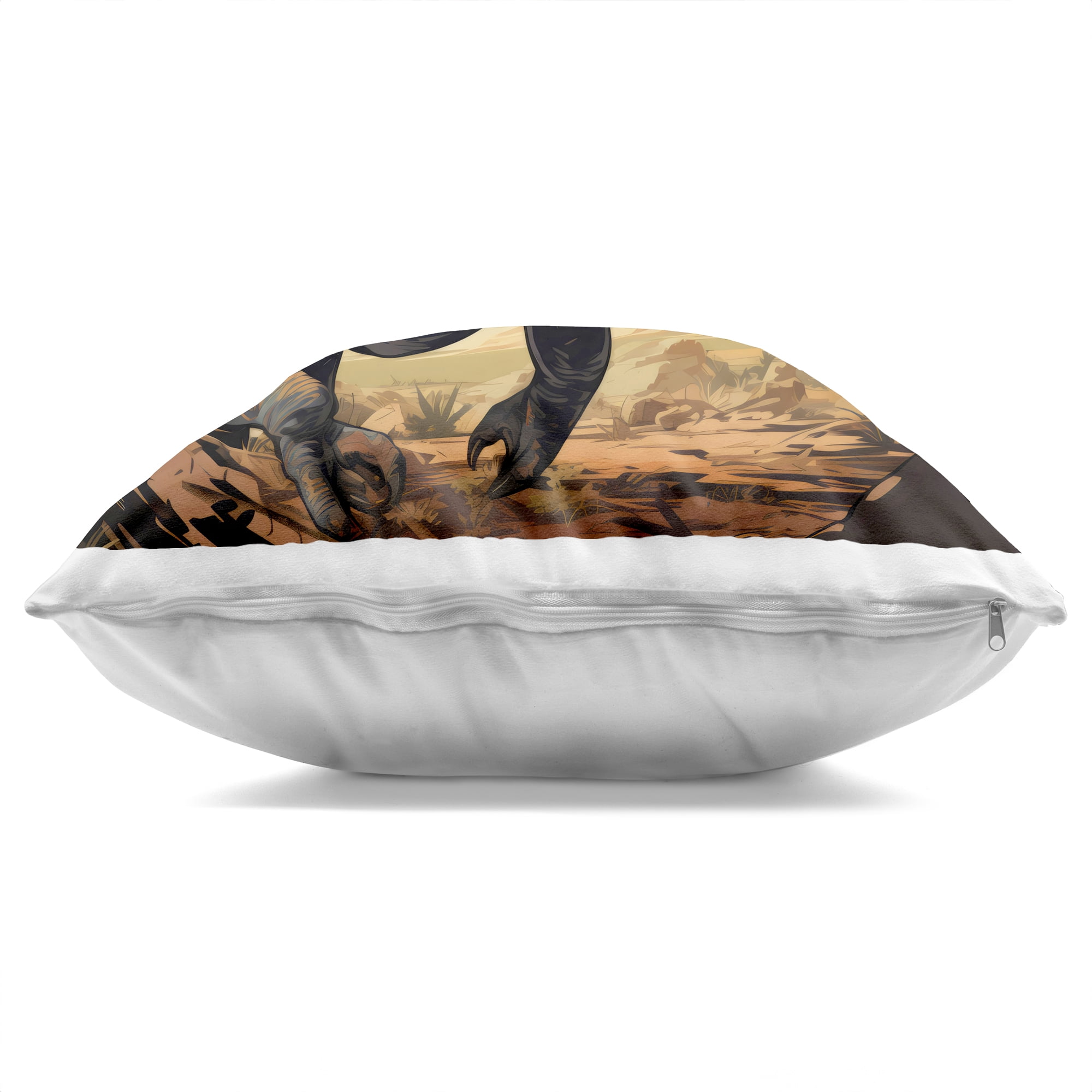 Stupell Industries Velociraptor Desert Sunset Decorative Printed Throw Pillow, design by Creative Studio, 18 x 7 x 18