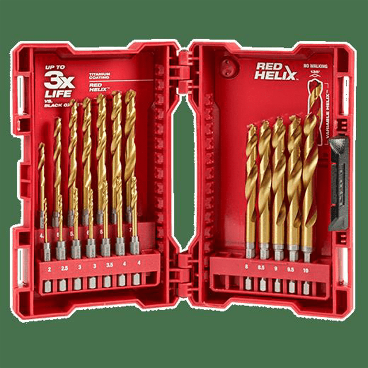 Milwaukee 48-89-4860 19PC Metric Titanium SHOCKWAVE Red Helix Drill Bit Kit