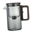thumbnail image 1 of veasfak Glass Tea Pot Tea Infuser Tea and Water Separation Cup Outdoor Wooden Handle 530ml Grey, 1 of 9