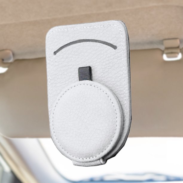 Clips De Visera Soporte para gafas de coche, colgador de gafas de cuero, resistente al desgaste para vehículos SUV Tmvgtek Accesorios para autos y motos