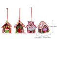 thumbnail image 2 of 4Pcs Maison de Noël en Forme de Parure Polymère Argile Artisanat Maison Modèle Décoration, 2 of 6