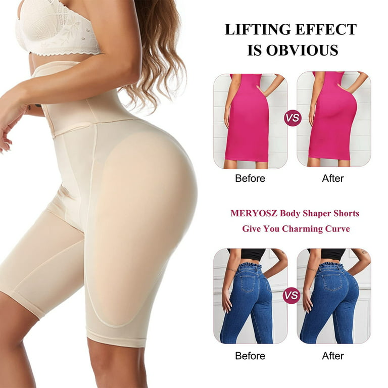 Lilvigor Women's High Waist Butt Lifter Body Shaper Hip Padded Enhancer  Booty Lifter Tummy Control Panty Upgraded Version With Hook