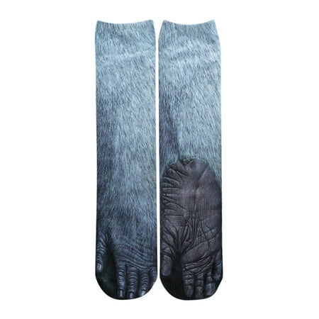 

MRULIC socks for women Aldult Humor Animal Socks Printed 3D Socks Novelty Animal Stocking For Men Women N + One size