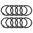 thumbnail image 1 of Unique Bargains Shower Curtain Rings, 20 pack Carbon Steel Round Snap Shower Curtain Hooks, 1.22 Inch Binder Rings (Black), 1 of 5