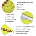 thumbnail image 6 of Sport Theme Body Pillow Cover Sports Yellow and Red Baseball Laces Softball Laces Long Pillowcase with Zipper Farmhouse Soft Cushion Covers Decorative Bedding Pillow Cases for Couch,Sofa 20"x54", 6 of 6