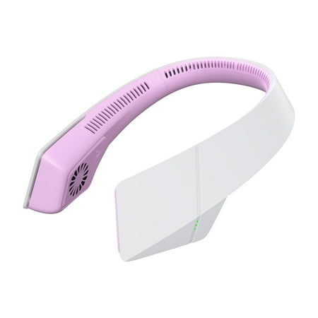 

Tangnade Hanging neck fan 2021 New Portable Mini Lazy Hack Neck Neck No-free USB Mute Charging Type Pink