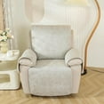 thumbnail image 2 of XUELC Non Slip Recliner Chair Cover- Waterproof Faux Suede Recliner Cover  Recliner Slipcovers with Elastic Straps for Pets and Kids 23.4in Gray White, 2 of 14