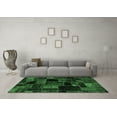 thumbnail image 3 of Ahgly Company Indoor Square Oriental Emerald Green Modern Area Rugs, 3' Square, 3 of 4