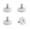White-4pcs, variant on Drawer Roller, 4Pcs POM Plastic Cabinet Drawer Slides Wheels Drawer Positioning Rollers Drawer Roller Slide Guides Pulleys for Furniture DIY Replacement Parts (Diameter 19mm)