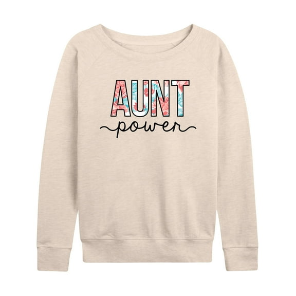 Instant Message - Aunt Power - Women's Lightweight French Terry Long Sleeve Shirt