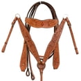 thumbnail image 3 of 16 In Western Horse Ranch Roping Cowboy Saddle Genuine Leather Tack Set Tan Comfytack, 3 of 8