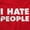 Red, variant on I Hate People Sarcastic Cynical Humor Unisex Plus Size Hoodie Brisco Brands 2X
