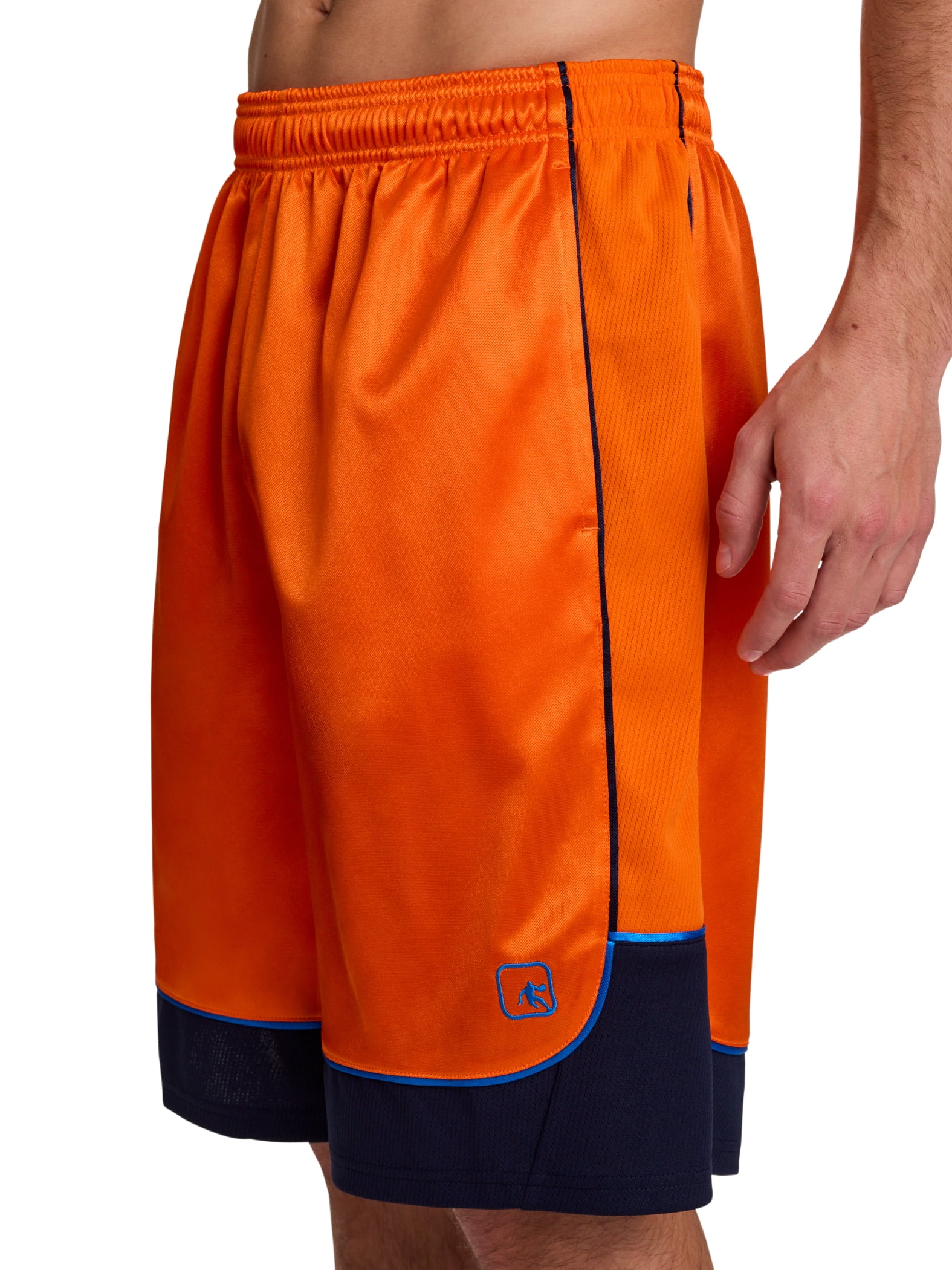 AND1 Men's and Big Men's All Court Colorblock Short, 11" inseam, up to Size 5XL