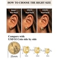 thumbnail image 7 of VEEDOFA Small Chunky Gold Hoop Earrings Hypoallergenic S925 Post 14K Golden Plated Chunky Hoop Earrings Non Tarnish Small Thick Huggie Gold Hoops for Sensitive Ears, 7 of 7
