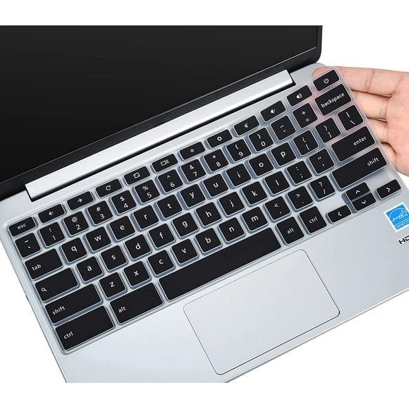 shiyou-Keyboard Cover for Dell Chromebook 11 3100 3110 C3181 P22T / Dell Chromebook 11 3120 3180 3181 3189 5190 11.6" / Dell Chromebook 13 3380 13.3" Chromebook Keyboard Skin, Black