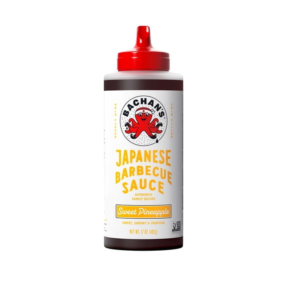 Bachan's Sweet Pineapple Japanese Barbecue BBQ Sauce, 16.5oz Bottle - Bold, Fresh, Umami Flavor