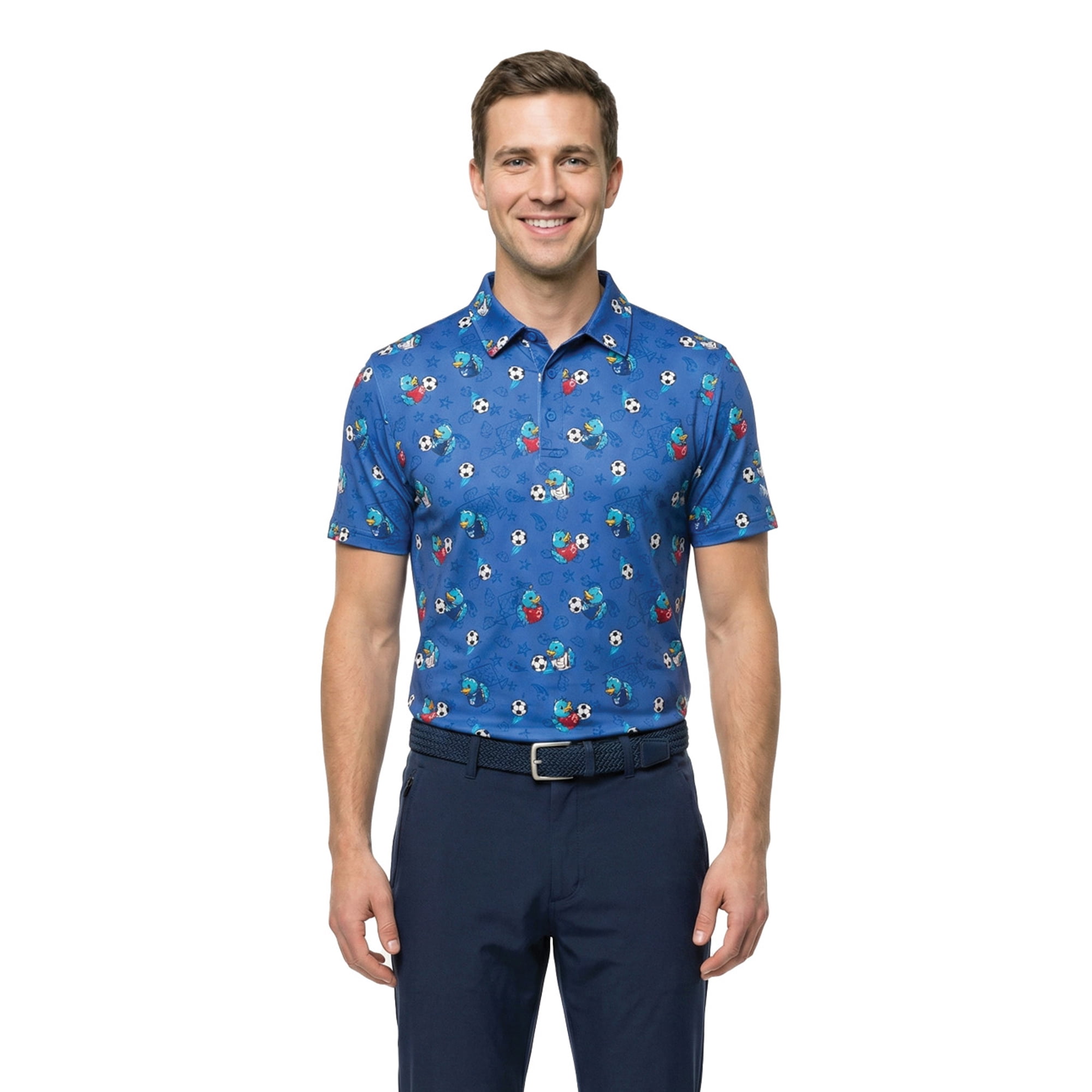 Birdie Bound Men's and Big and Tall Men's Team USA Polo Shirt, Sizes XS-4XLT