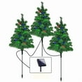 thumbnail image 4 of Meggemo Solar Christmas Tree 1-to-3 Single Head Ground Stake Warm White Lights Outdoor Decor for Garden Yard Lawn Path Holiday Lighting, 4 of 5