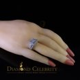 thumbnail image 6 of Diamond Celebrity's 925 White Silver 4.0ct Square Shape Cubic Zirconia Engagement Womens Ring size 7, 6 of 11