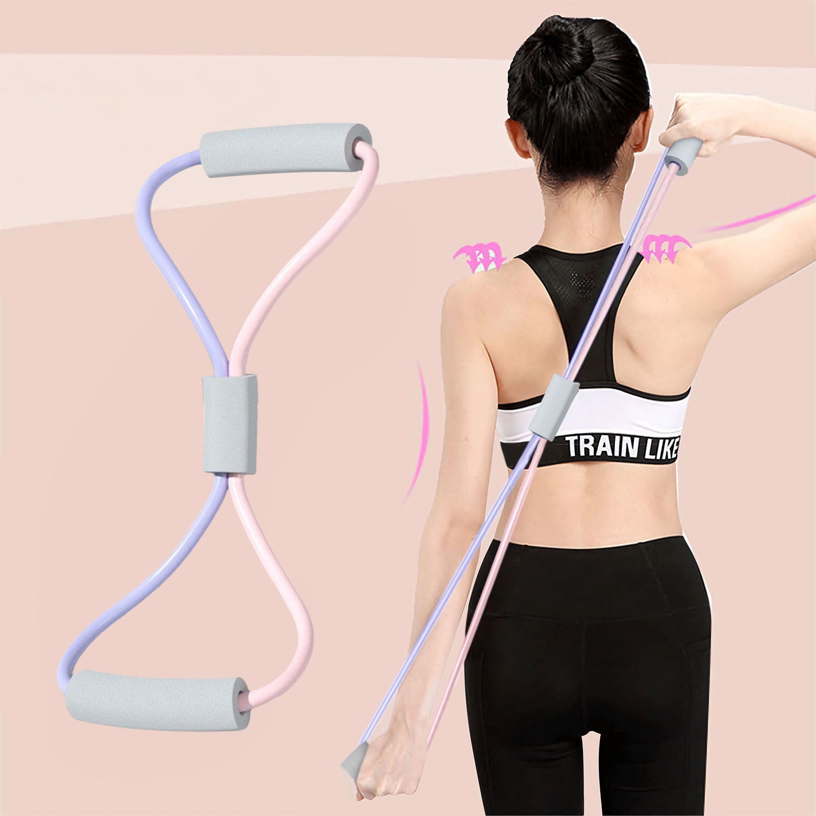 Kokovifyves Resistance Bands Yoga Resistance Band Stretch Fitness Band,Pull Rope,Chest Arm and Shoulder Stretch Bands for Home Workout,Physical Therapy Stretching Gym Equipment