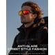 thumbnail image 3 of Gafas de sol ATTCL Polarizadas Envolventes 5001 para Hombre UV400 Negro+Rojo, 3 of 7