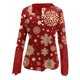 thumbnail image 5 of Mujeres Bottons Crop Workout Navidad Impresión Encaje Costura Manga larga Sexy Tops Pompotops gfhjh10141, 5 of 6