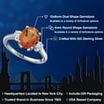 thumbnail image 2 of Gem Stone King 925 Sterling Silver Ring Mystic Quartz Moissanite (3.16 Cttw), 2 of 7