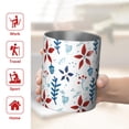 thumbnail image 5 of Floral 12oz Stainless Steel Coffee Mug – Double-Wall Insulated Cup with Spill-Resistant Lid, 360° Full-Print Design, Keeps Drinks Hot & Cold for Home, Office, Travel,Thanksgiving,Christmas, Spring, 5 of 5