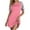 Hot Pink, variant on ShomPort Sleep Shirts for Women Short Sleeve Night Shirts Pullover Nightgown Womens Soft Nightdress