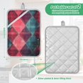 thumbnail image 6 of Yayeee Pot Holders Kitchen Heat Resistant with Pockets 7"x9.8" Cotton Oven Cooking Hot Pads, Vibrant Green Tartan Pattern, 6 of 7