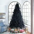 thumbnail image 2 of Naomi Home 9ft Black Christmas Tree with Lights, Unique Dusky Christmas Tree Prelit with 2392 Branch Tips, 950 Warm Lights and Metal Stand, Aritificial Christmas Tree, 2 of 9