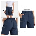 thumbnail image 2 of Pantalones Cortos De Senderismo, 4 Bolsillos Con Cremallera, Pantalones Cortos Atléticos De Secado Rápido, Protección Solar, Cómodos Para Deportes Para Mujeres Mgaxyff Otros, 2 of 5
