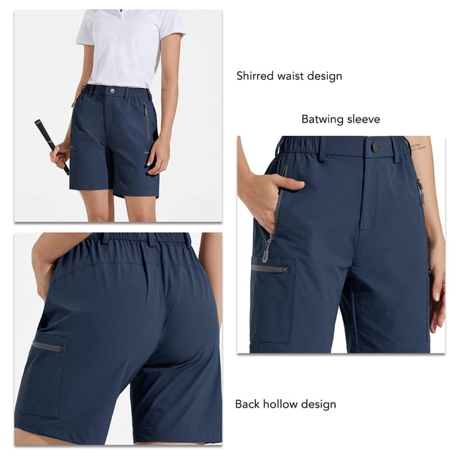 Pantalones cortos Fugacal al aire libre para mujer casuales Deportes 4 bolsillos Secado rápido Impermeable
