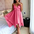 thumbnail image 6 of CHUMUD Petite Womens Summer Nightgowns V-Neck Spaghetti Strap Nightgown, Casual Sleeveless Pajamas Babydoll Sleep Dress, 6 of 8