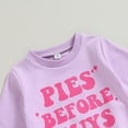 thumbnail image 4 of Okbabeha Toddler Baby Girl Thanksgiving Clothes Letter Print Crewneck Sweatshirt Tops Pumpkin Pie Flare Pants Cute Outfit, 4 of 7
