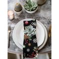 thumbnail image 2 of Merry Christmas Cloth Napkins Set of 8 Reusable Dinner Napkins, Black Xmas Tree Snowflake Poinsettia Cocktail Napkin Washable Table Napkins for Wedding/Holiday Party/Baby Shower 20"x20", 2 of 7