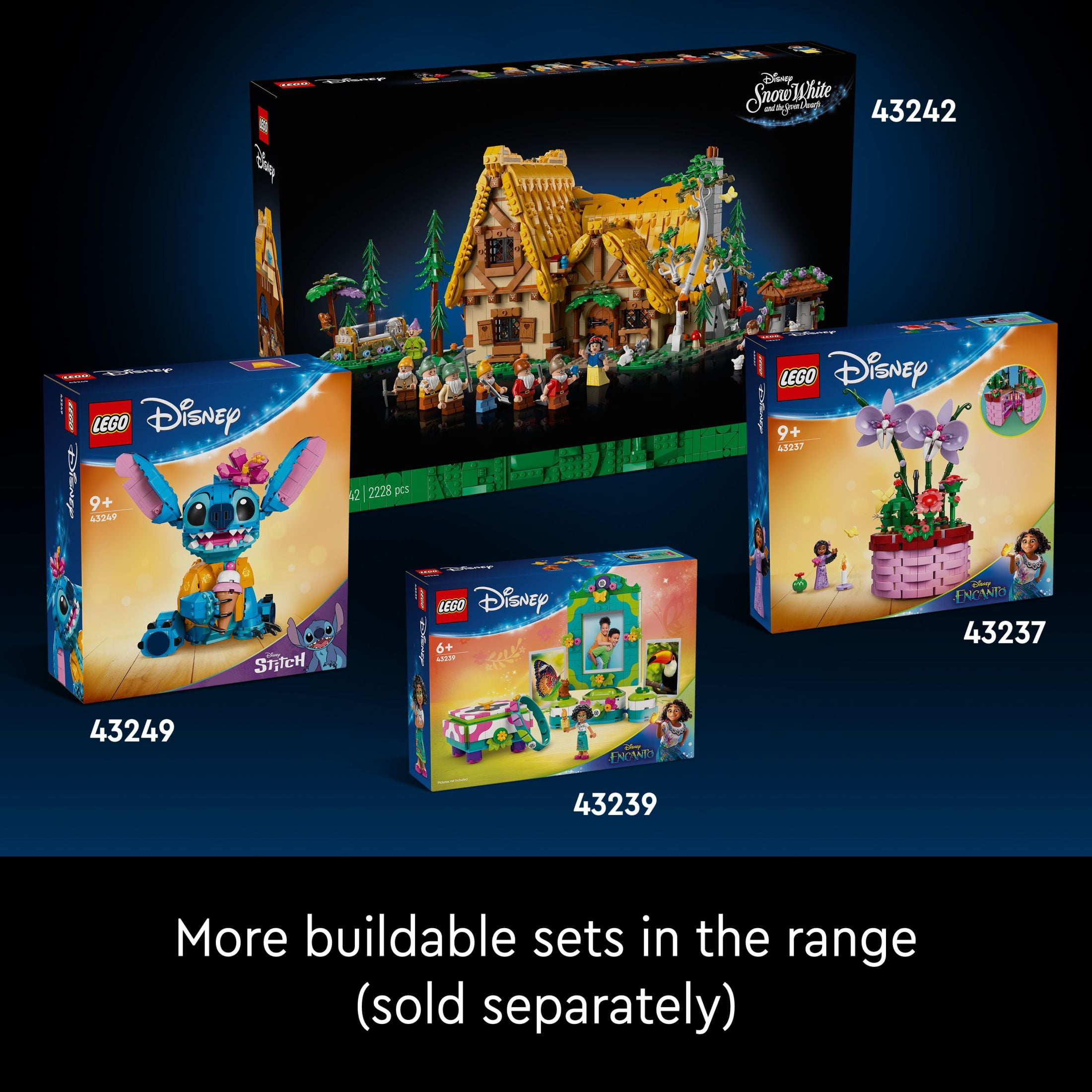 LEGO Disney Snow White and the Seven Dwarfs’ Cottage Building Kit, Build and Display Disney Princess Set with 10 Minifigures Including Snow White, Gift Idea for Fans of the Classic Movie, 43242