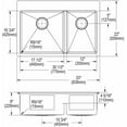 thumbnail image 2 of Elkay Ectsrao33229bg Crosstown 33" X 22" Double Basin Stainless Steel Kitchen Sink - 1, 2 of 4