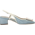 thumbnail image 6 of Sam Edelman Tracie Robin Egg Blue/Porcelain Slingback Squared Toe Buckle Pumps (Robin Egg Blue/Porcelain, 8.5), 6 of 6