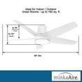 thumbnail image 2 of 58" Minka Aire Chubby II Flat White LED Hugger Smart Ceiling Fan, 2 of 4