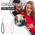 thumbnail image 4 of Injueey 3 pack/lote cadena Universal para teléfono el mejor regalo para amigos y familiares correas para teléfono cordón móvil Teléfono y Comunicación Negro Rosa Púrpura, 4 of 6