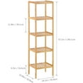 thumbnail image 4 of 5Tier Shelving Wood Storage Rack Adjustable Shelves for Laundry Bathroom Kitchen, 4 of 7