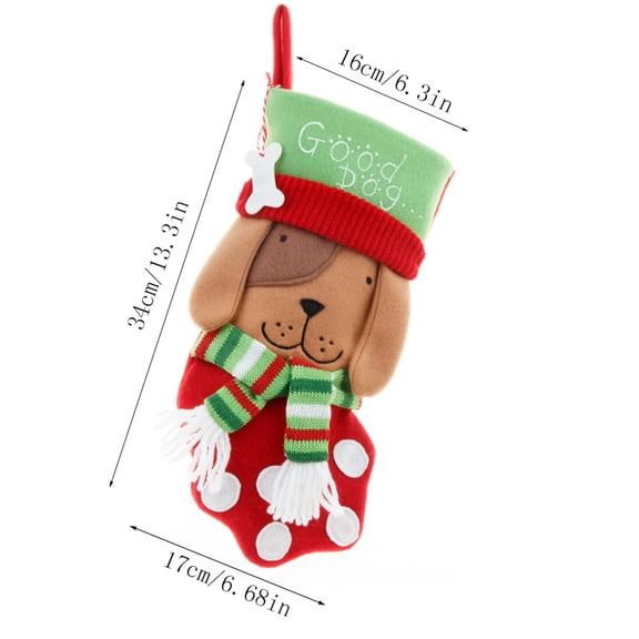 Pompotops Clearance Sales And Dog Paw Christmas Gift Bag Christmas Decoration Candy Sock