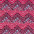 thumbnail image 2 of Zelouf Beaux Chevron Print Crepe , Sewing, DIY, Crafts Fabric by the Yard, 346 Garnet/teal, 7 Yard, 2 of 2
