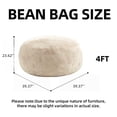 thumbnail image 2 of DIPU-Home 4FT Bean Bag Chair Adult Size, Memory Foam Filling Bean Bag Chairs for Adults and Teen, Large Bean Bags, Sofa Puff Gigante Con Relleno Grande for Living Room/Bedroom (khaki), 2 of 6
