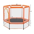 thumbnail image 7 of Yoneston 55" Toddlers Trampoline with Safety Enclosure Net and Balls, Indoor Outdoor Mini Trampoline for Kids, Birthday Gifts for Boy and Girl, Orange, 7 of 7