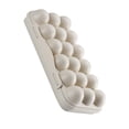 thumbnail image 3 of Inteprter Caja de almacenamiento de huevos, soporte de plástico apilable para huevos, organizador de almacenamiento de rejillas con tapa a Organizadores de utensilios de cocina Caqui 18 cuadrícula, 3 of 6