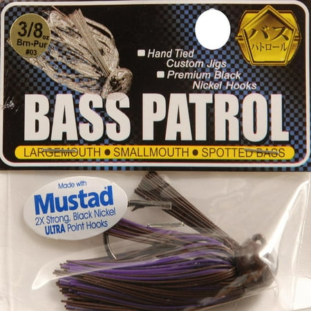 Pacific Catch Bass Patrol Fb Jig Brn/Pur 3/8 - (Best Place To Catch Striped Bass)